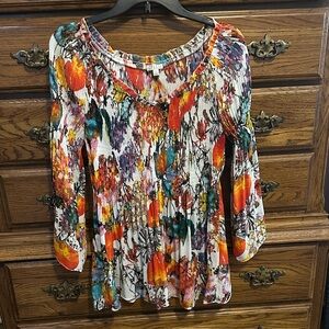 Spense Vibrant Floral Women's Blouse stretchy material 25 bra 27L